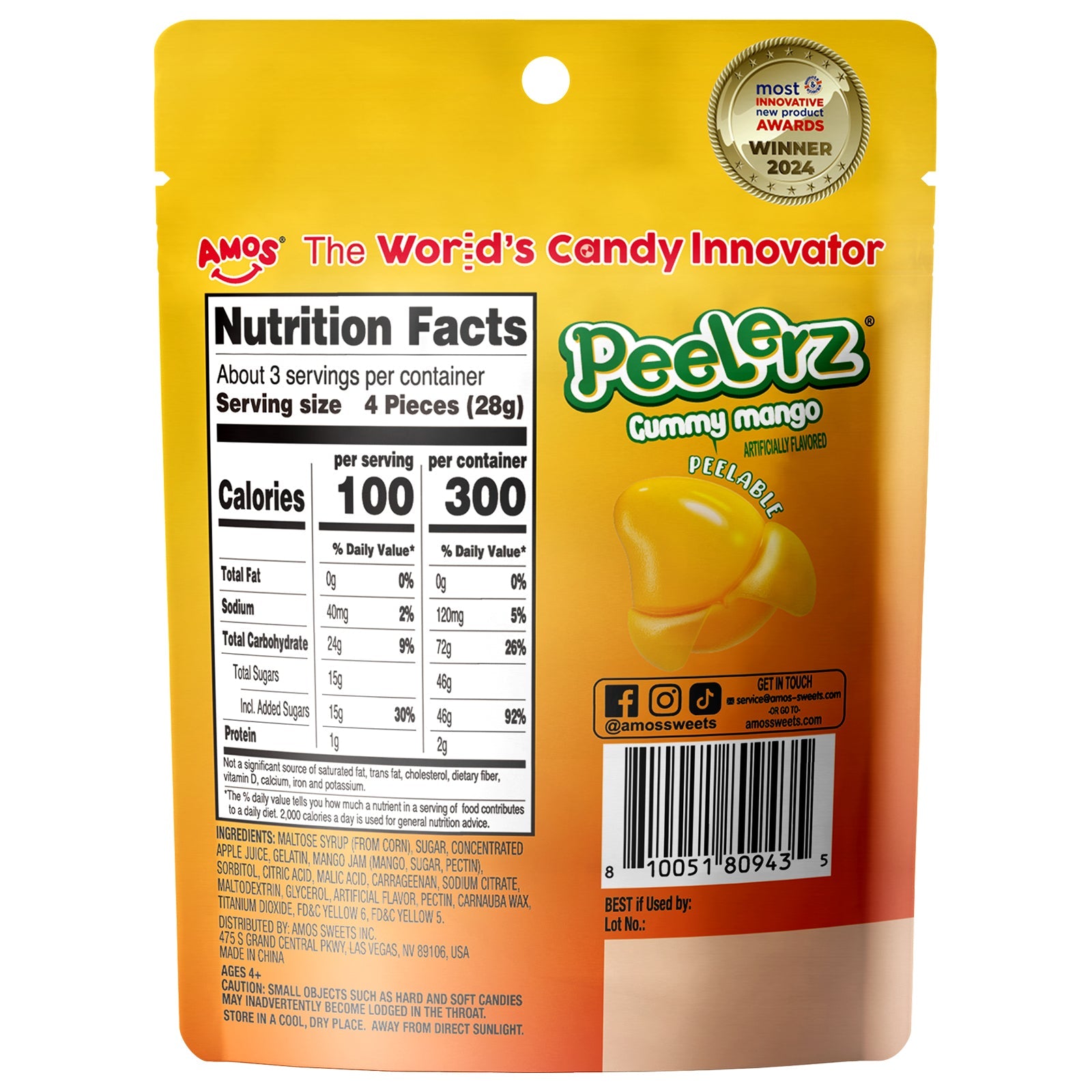 Peelable Gummy Mango Flavor