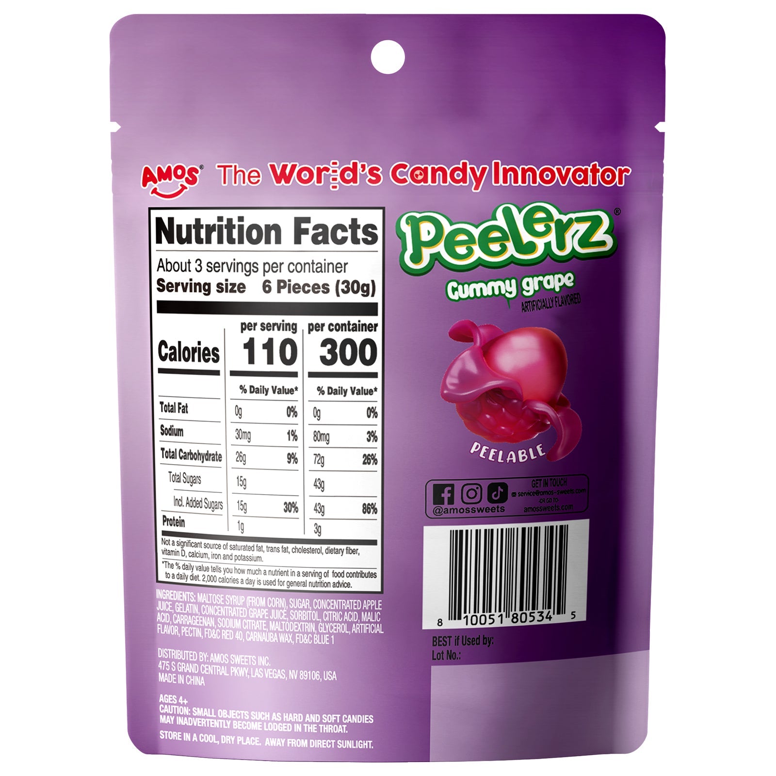 Peelable Gummy Grape Flavor