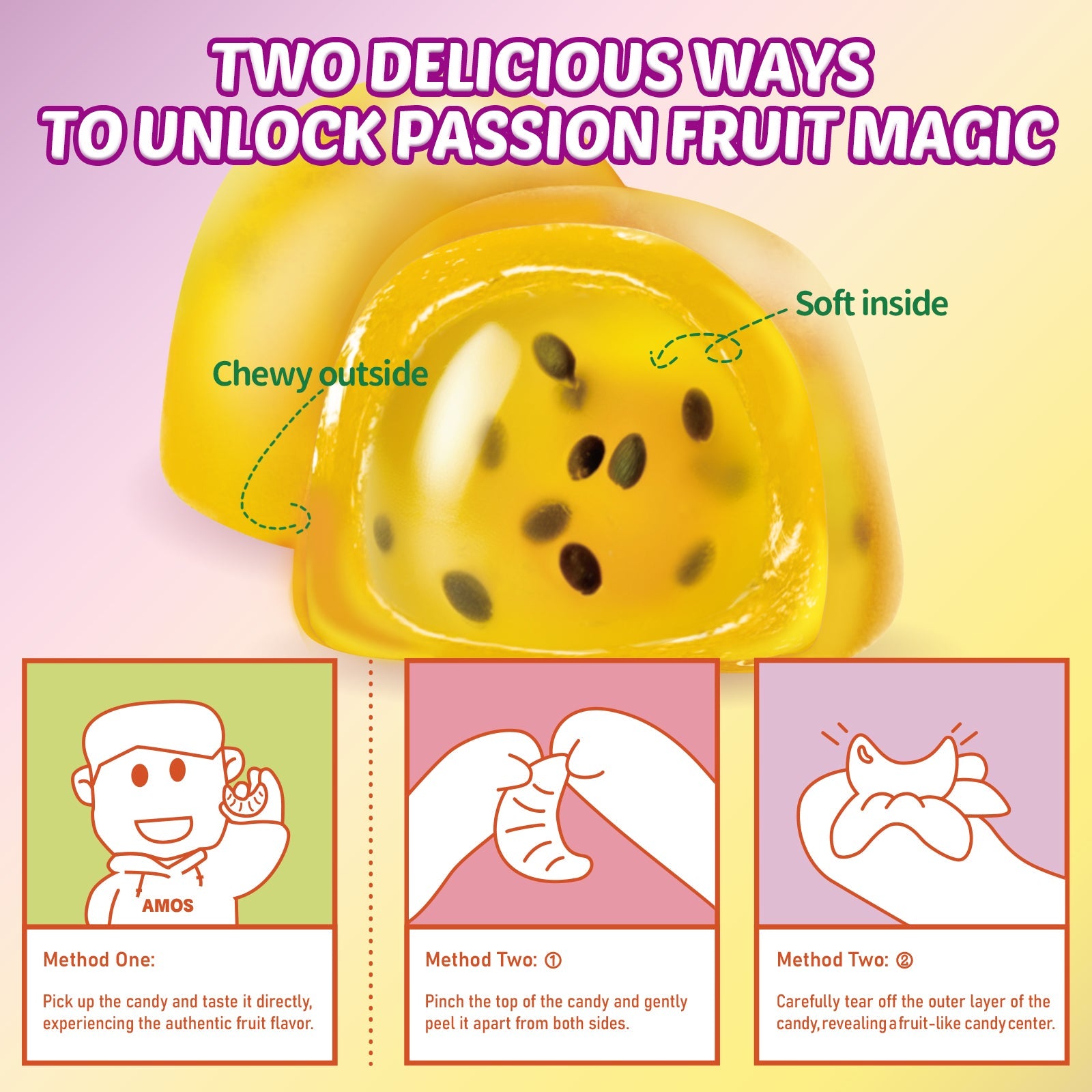 Peelable Gummy Passion Fruit Flavor