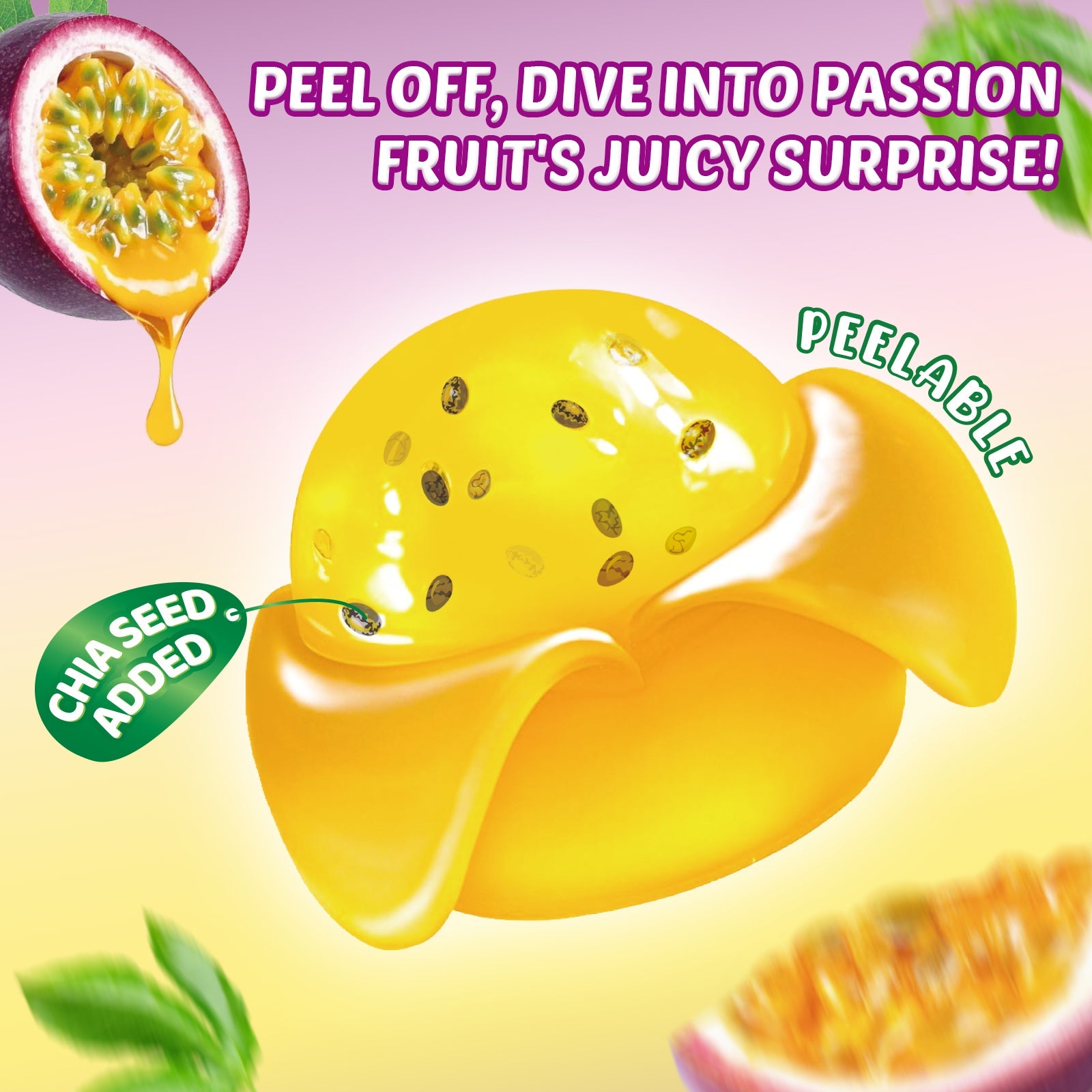 Peelable Gummy Passion Fruit Flavor
